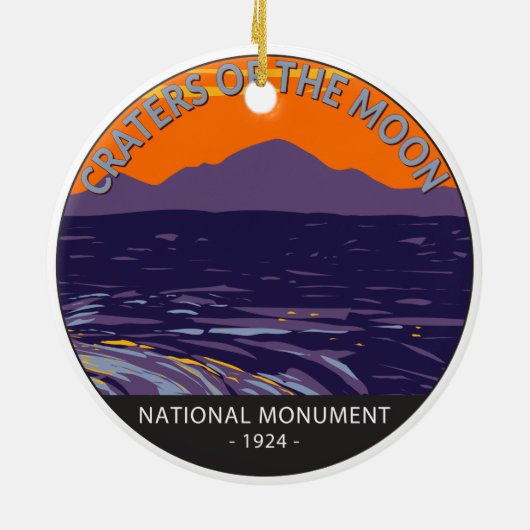 Kraters van het Nationale Monument van Moon Idaho Keramisch Ornament (Achterkant)