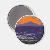 Kraters van het Nationale Monument van Moon Idaho Magneet (Voorkant / Achterkant)