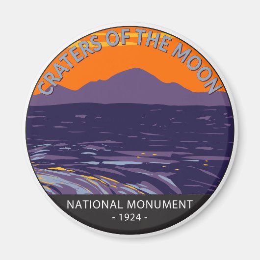 Kraters van het Nationale Monument van Moon Idaho Magneet (Voorkant)