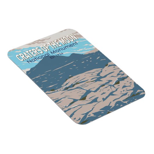 Kraters van het Nationale Monument van Moon Idaho  Magneet (Rechterzijde)