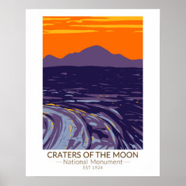Kraters van het Nationale Monument van Moon Idaho Poster