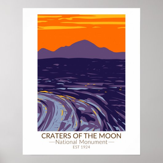 Kraters van het Nationale Monument van Moon Idaho Poster (Voorkant)