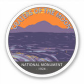 Kraters van het Nationale Monument van Moon Idaho Sticker (Voorkant)