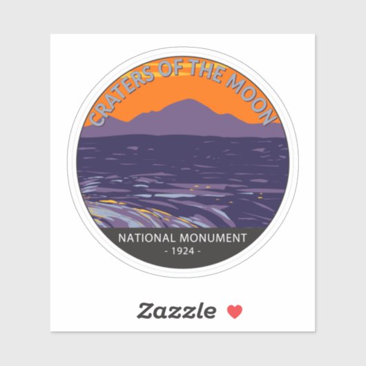 Kraters van het Nationale Monument van Moon Idaho Sticker (Vel)