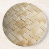 Kratip Thai Lao Isan Bamboe Rijst Mandje Zandsteen Onderzetter (Voorkant)