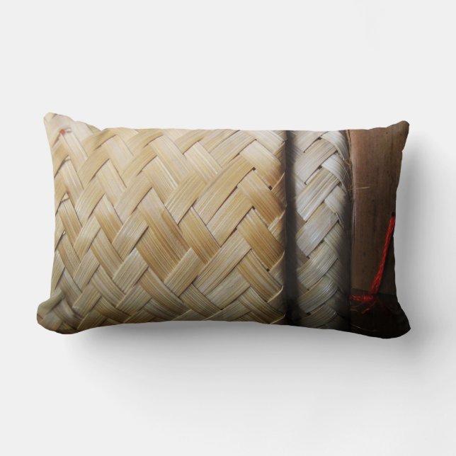 Kratip Thai Lao Isan Bamboo Rice Basket Kussen (Voorkant)