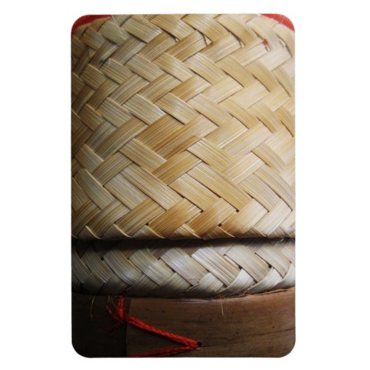 Kratip Thai Lao Isan Bamboo Rice Basket Magneet (Verticaal)