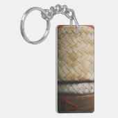 Kratip Thai Lao Isan Bamboo Rice Basket Sleutelhanger (Voorkant Links)