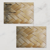 Kratip Thai Lao Isan Bamboo Rice Basket Visitekaartje (Voorkant / Achterkant)