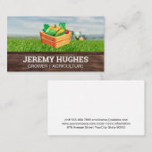 Kratje vol met producten | landbouwtractor visitekaartje (Voorkant / Achterkant)