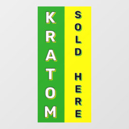 Kratom hier verkocht Rookwinkel Dispensary Raamsticker