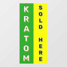 Kratom hier verkocht Rookwinkel Dispensary Raamsticker