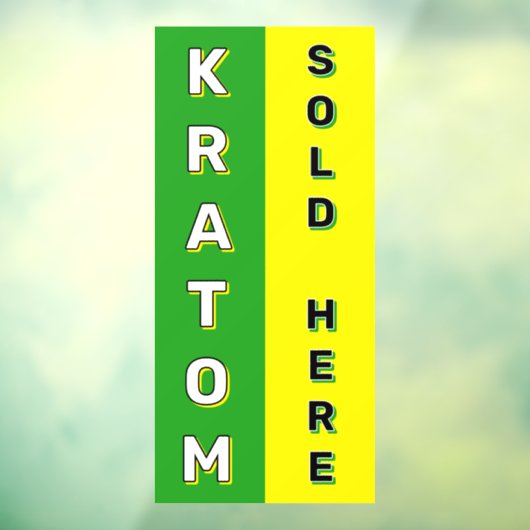 Kratom verkocht hier rookwinkel apotheek raamsticker (Vel 3)