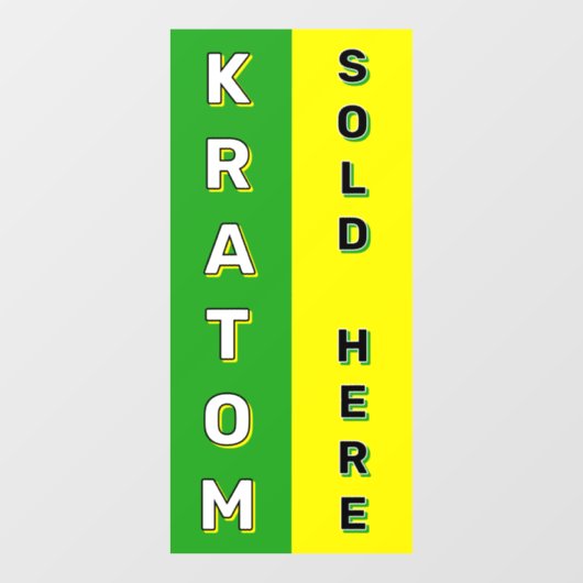 Kratom verkocht hier rookwinkel apotheek raamsticker (Vel)