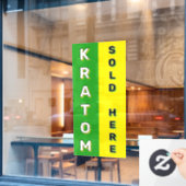 Kratom verkocht hier rookwinkel apotheek raamsticker (Cafe Raam)