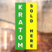 Kratom verkocht hier rookwinkel apotheek raamsticker (Vel 2)