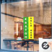 Kratom verkocht hier rookwinkel apotheek raamsticker (Cafe Raam)