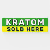 Kratom verkocht hier rookwinkel apotheek spandoek (Horizontaal)