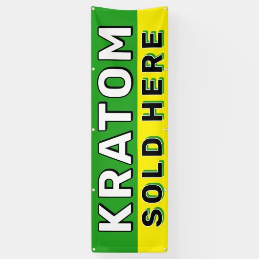 Kratom verkocht hier rookwinkel apotheek spandoek (Verticaal)