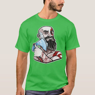Kratos scheren met zijn Ax T-shirt