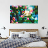 Krattenbloemen en -knoppen canvas afdruk (Insitu (Slaapkamer))