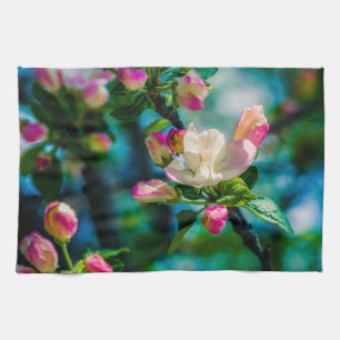 Krattenbloemen en -knoppen theedoek