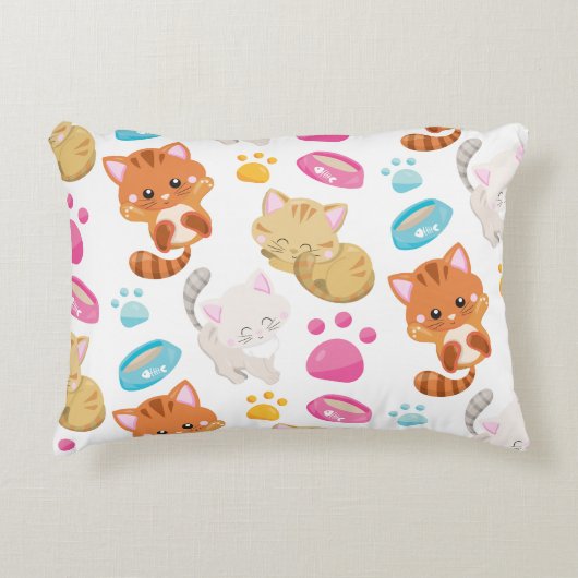 Krattenpatroon, stutten, Kat, Kittens, poten Accent Kussen (Voorkant)