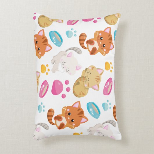 Krattenpatroon, stutten, Kat, Kittens, poten Accent Kussen (Voorkant(Verticaal))