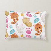 Krattenpatroon, stutten, Kat, Kittens, poten Accent Kussen (Achterkant)