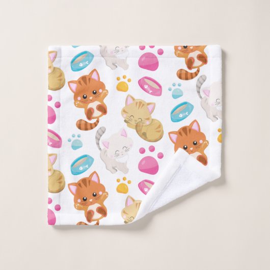 Krattenpatroon, stutten, Kat, Kittens, poten Bad Handdoek (Wasdoekje)
