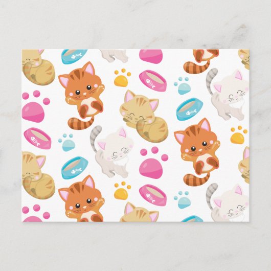 Krattenpatroon, stutten, Kat, Kittens, poten Briefkaart (Voorkant)