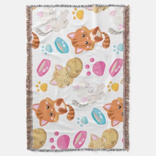 Krattenpatroon, stutten, Kat, Kittens, poten Deken (Voorkant Verticaal)