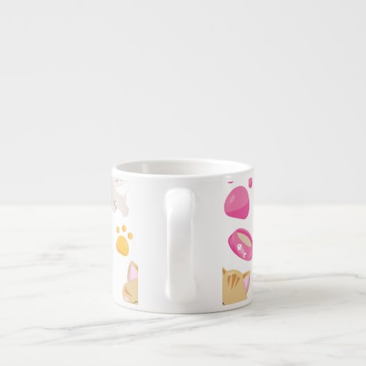 Krattenpatroon, stutten, Kat, Kittens, poten Espresso Kop (Achterkant)