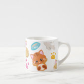 Krattenpatroon, stutten, Kat, Kittens, poten Espresso Kop (Rechts)