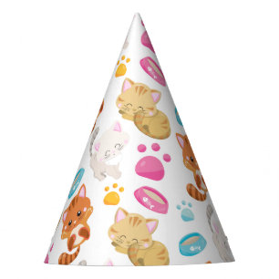 Krattenpatroon, stutten, Kat, Kittens, poten Feesthoedjes