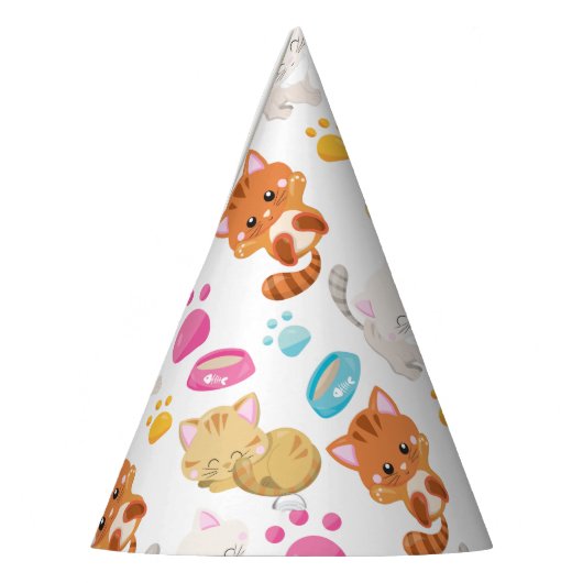 Krattenpatroon, stutten, Kat, Kittens, poten Feesthoedjes (Links)