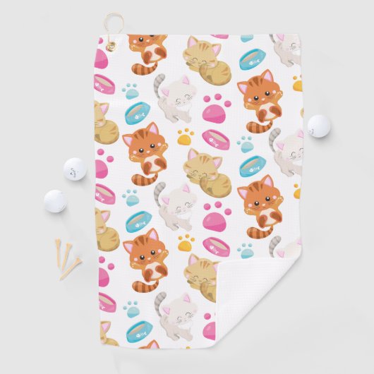 Krattenpatroon, stutten, Kat, Kittens, poten Golfhanddoek (Insitu)