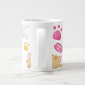 Krattenpatroon, stutten, Kat, Kittens, poten Grote Koffiekop (Achterkant)