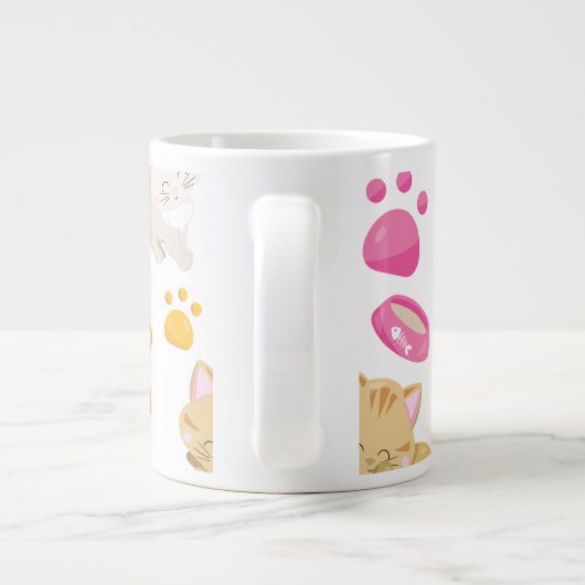 Krattenpatroon, stutten, Kat, Kittens, poten Grote Koffiekop (Achterkant)