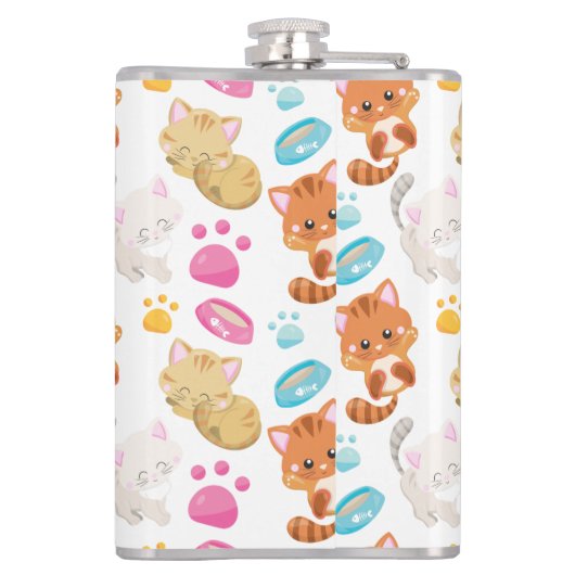 Krattenpatroon, stutten, Kat, Kittens, poten Heupfles (Achterkant)