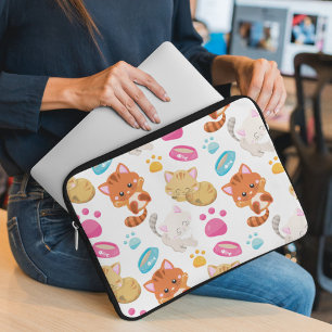 Krattenpatroon, stutten, Kat, Kittens, poten Laptop Sleeve