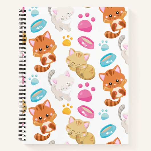 Krattenpatroon, stutten, Kat, Kittens, poten Notitieboek (Voorkant)