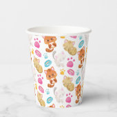 Krattenpatroon, stutten, Kat, Kittens, poten Papieren Bekers (Achterkant)