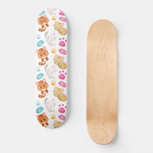 Krattenpatroon, stutten, Kat, Kittens, poten Persoonlijk Skateboard (Voorkant)