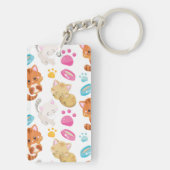 Krattenpatroon, stutten, Kat, Kittens, poten Sleutelhanger (achterkant)