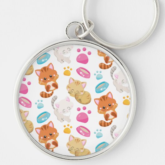 Krattenpatroon, stutten, Kat, Kittens, poten Sleutelhanger (Voorkant)
