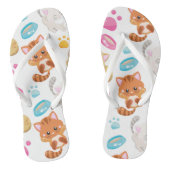 Krattenpatroon, stutten, Kat, Kittens, poten Teenslippers (Voetbed)