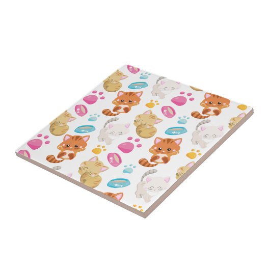 Krattenpatroon, stutten, Kat, Kittens, poten Tegeltje (Zijkant)