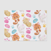 Krattenpatroon, stutten, Kat, Kittens, poten Tissuepapier (Voorkant)