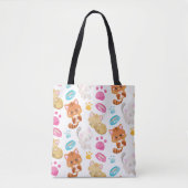 Krattenpatroon, stutten, Kat, Kittens, poten Tote Bag (Voorkant)
